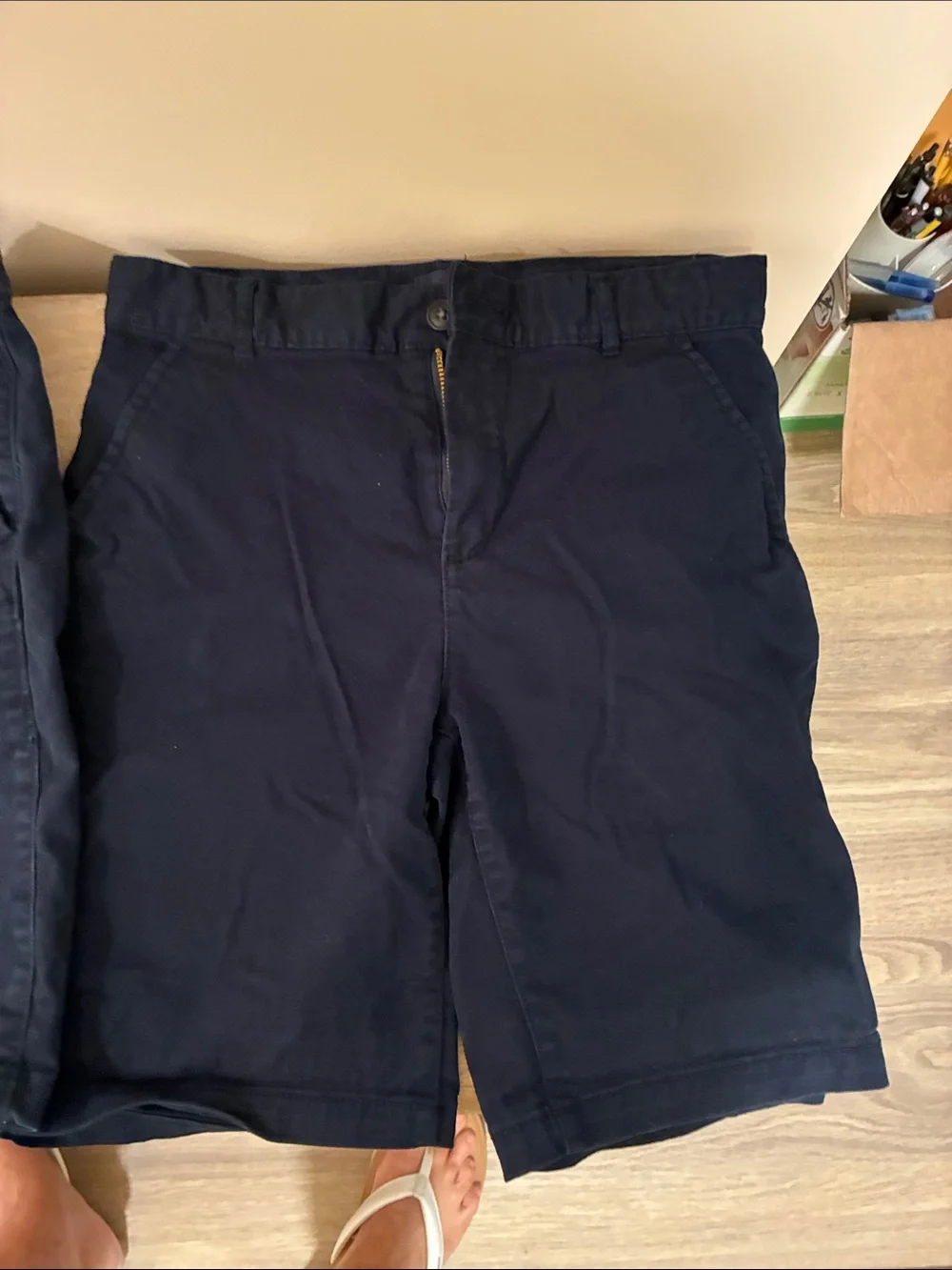 The Children's Place Navy Blue Kids Chino Shorts 10 Husky